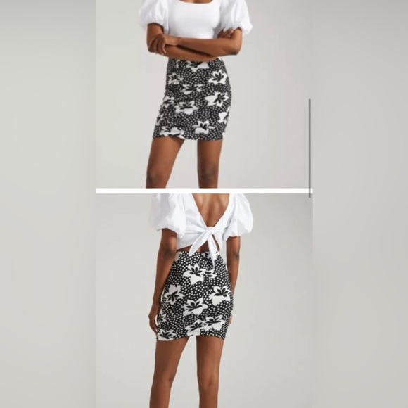 Anthropologie Porridge Ruched Knit Mini Skirt Size XXS - Picture 5 of 8